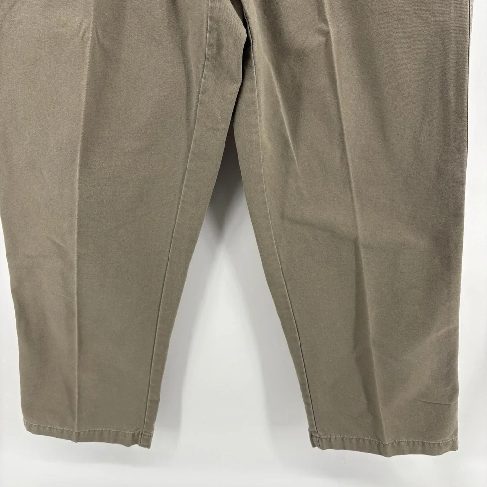 Columbia Pants Mens 36x30 Canvas Cargo Regular Fit Khaki Green Straight Stretch